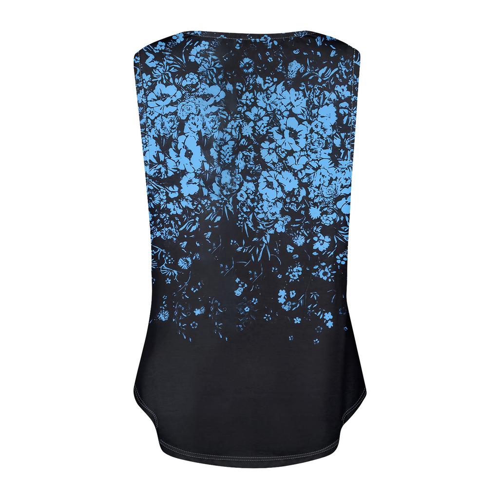 Летние женские топы на бретелях с v-образным вырезом, повседневные рубашки без рукавов с принтом, повседневные свободные плиссированные футболки, футболки, женская блузка