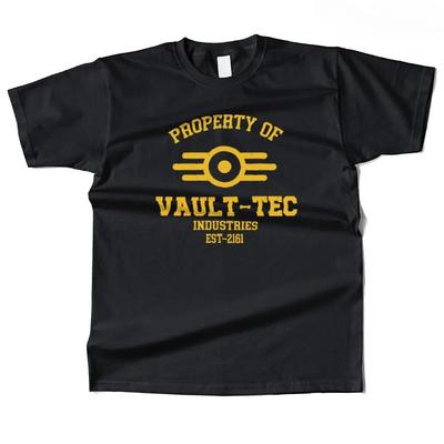 Футболка с графическим принтом Vault Tec, уличный кэжуал стиль, для женщин