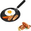 Tissting Crepe Pan 6in Aluminum Alloy Non Stick Pancake Dosa Griddle with Plastic Handle, Round Flat Skillet for Induction Stove Gas Cooker