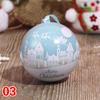 1PC Kids Favors Mini Tin Box Round Empty Case Santa Printing Candy Storage Case Round Ball Shaped