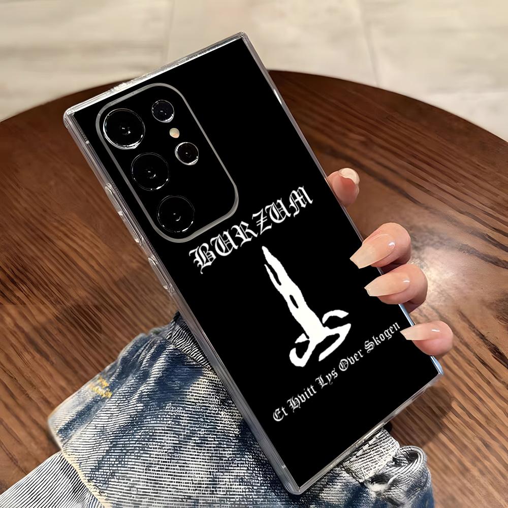 Чехол для телефона Burzums Band Rock Music для Samsung S26 S25 S24 Ultra S23 Fe S22 S20 S21 Plus Plus 5G Fe Прозрачная крышка