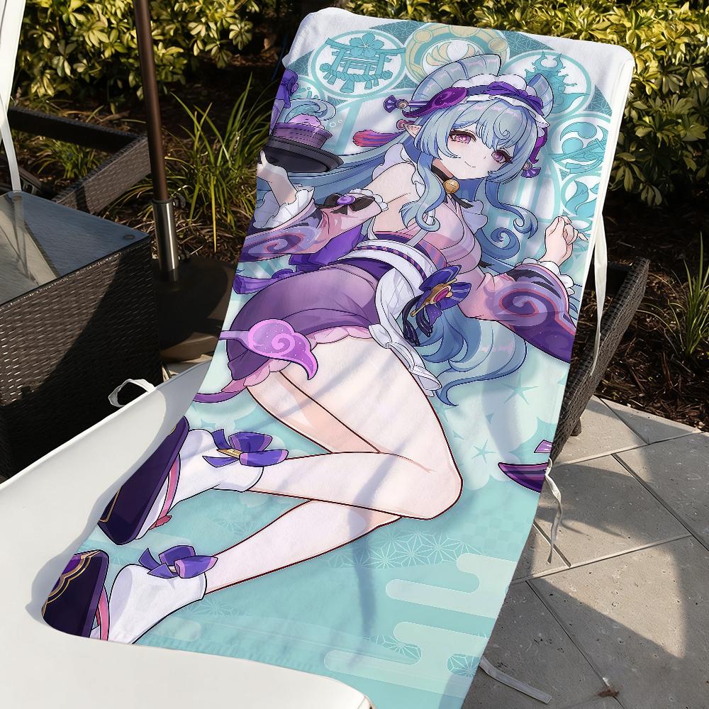 Yumemizuki Mizuki Genshin Impact Towel Sports Quick Dry Travel Camping Gear Sandproof Soft Light Large Beach Towel
