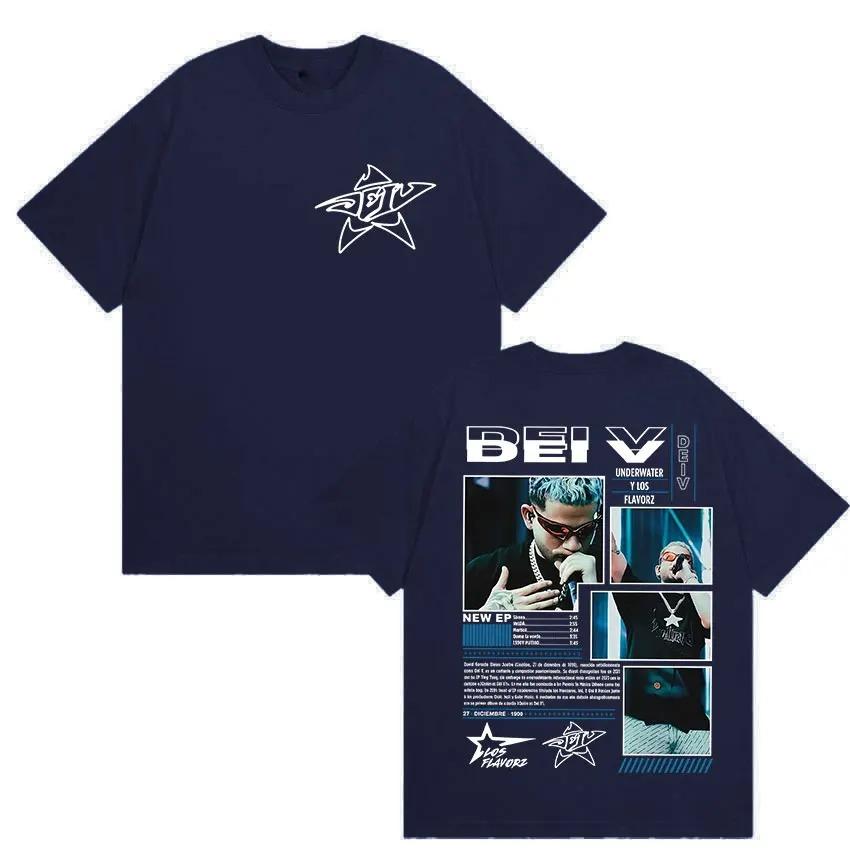 Rapper Dei V Underwater Album Merch 2026 Tee Shirt Men's Clothing High Quality Fashion T-shirt Hip Hop Oversized Cotton T Shirts