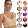 Large Sports Bra, Wire-Free, Beautiful Back Design for Women's Fitness, Yoga, Running, and Sleeping Comfort.