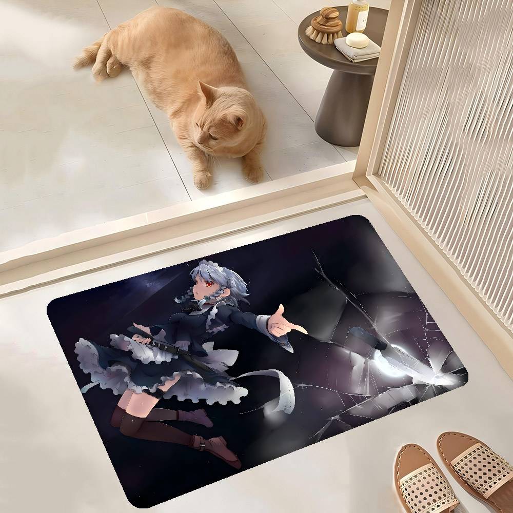 Sakuya Izayoi Cartoon Floor Mat Cheaper Anti-slip Modern Living Room Balcony Printed Bedside Mats