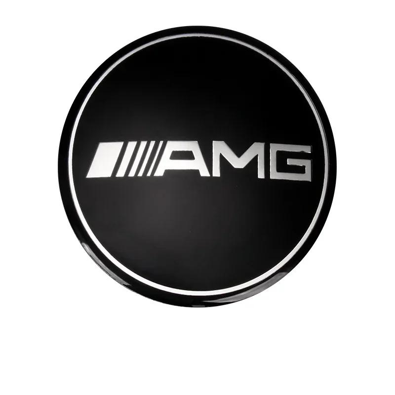 WZKGC1 New 2025 For Mercedes Benz 4PCS 75mm Car Wheel Center Hub Caps Cover for Mercedes Benz B/C/E/S Class A Class C200L GLC GLK CLA A