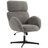 Office Chair With Fabric Cover In Velvet Look Upholstered Chair With Steel Base Height Adjustable Desk Chair Gray