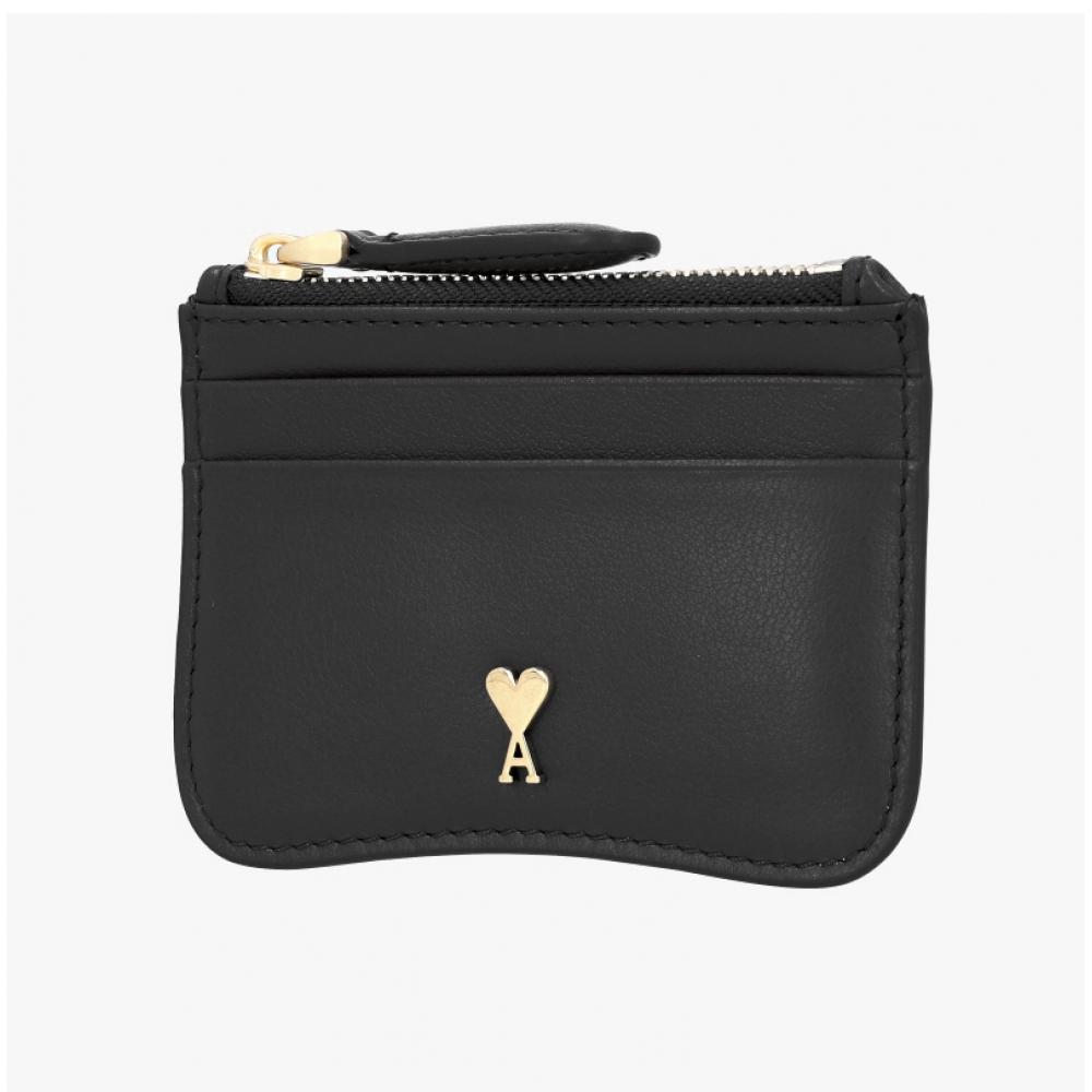 Ami Heart Logo Zip Card Wallet Al0208