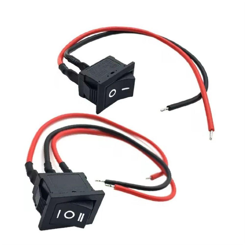 10Pcs 2/3 Pin Controller Power Switch ON/OFF Toggle Switch with Wire SPST Switch Boat Marine