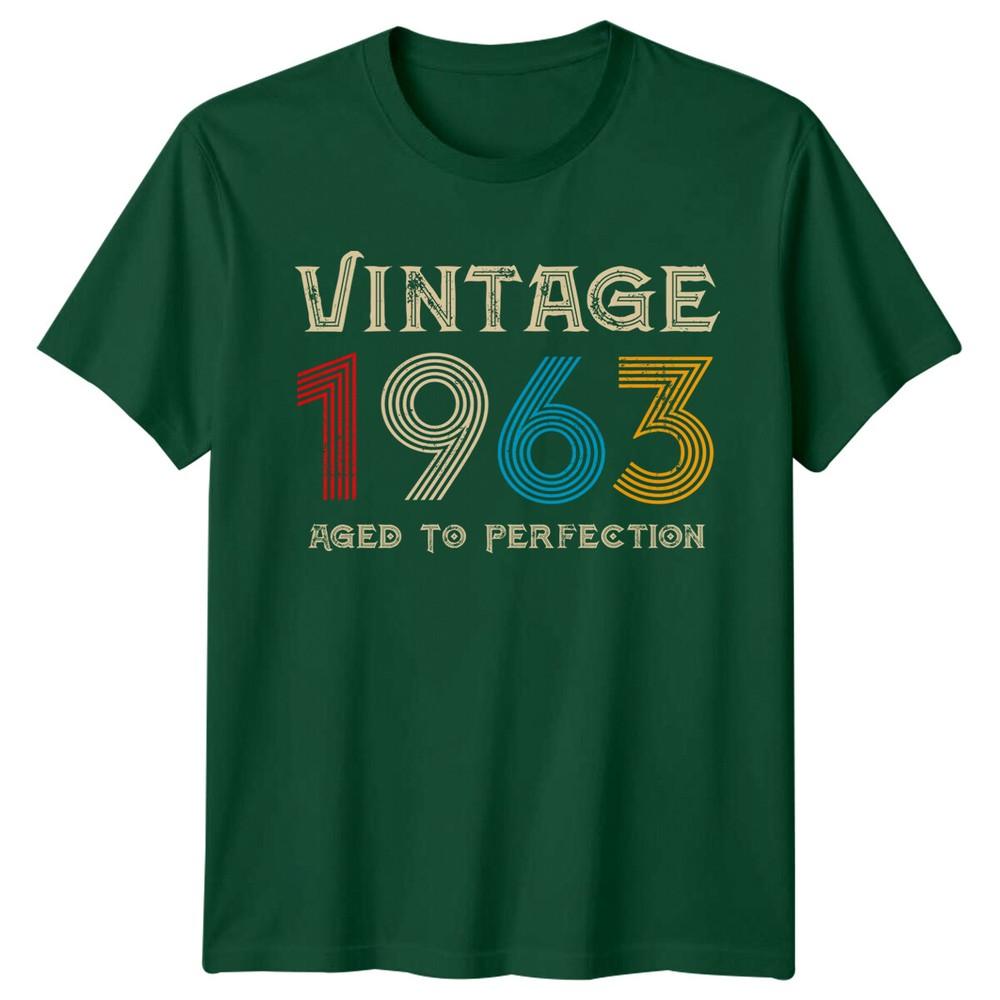 Vintage 1963 Aged To Perfection Unisexs T Shirt 63rd Birthday Gift