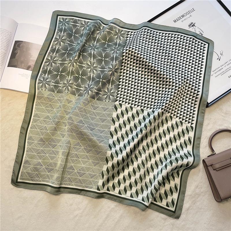 70 * 70cm New Silk Small Square Scarf For Women'S Neck Protection Professional Scarf Versatile Hair Tie Headscarf Scarf