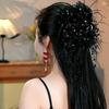 Элегантная сетчатая цветочная заколка для волос для женщин Элегантная заколка-кисточка в виде акулы Модные аксессуары для волос для девочек