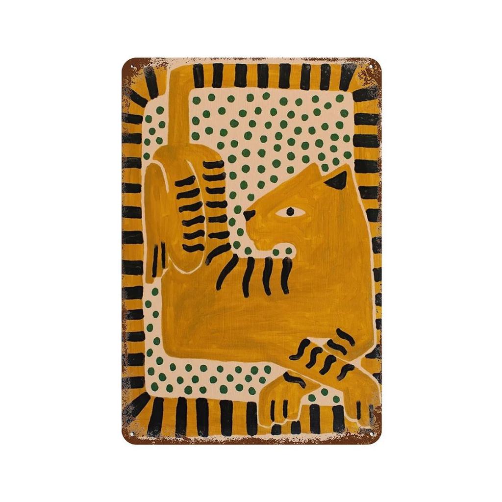 Винтажные металлические плакаты знаки абстрактный Древний Египет змея леопард плакаты красочное животное настенное искусство декор для гостиной домашнего бара