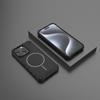 For iPhone 15 Pro Magnetic Case Corrugated Texture Heat Dissipation Shockproof TPU+PC Phone Back Cover