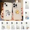 Смешной чехол для телефона с уткой для iPhone 16 15 14 13 12 11 Pro Max XS X XR 7 8 SE Прозрачная крышка Funda
