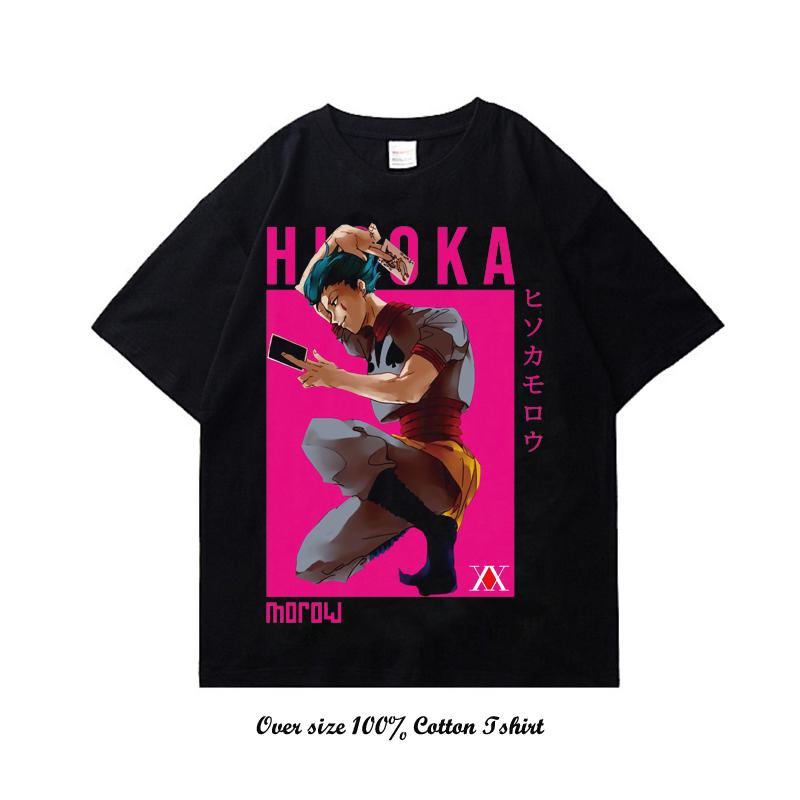 Японское аниме Hunter X Hunter футболка с графическим принтом винтажная больших размеров хлопковая футболка с круглым вырезом и коротким рукавом женская мужская