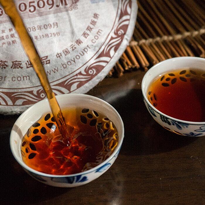 ЧАЙ Menghai BOYOU PUER BING 0509M 901 выдержанный Пу Эр Пу Эр Спелый Пирог 357г