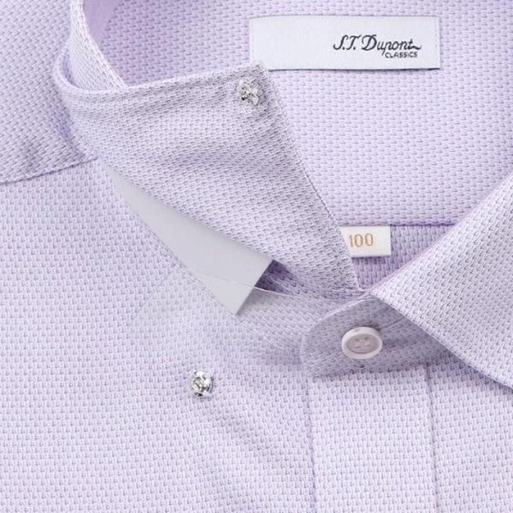 S.t. Dupont 25ss Pastel Dobby Fabric Hidden Snap Long Sleeve Shirt Se5sm112bu
