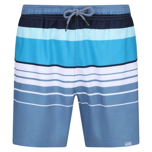Regatta Mens Loras Striped Swim Shorts