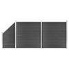 Day and Night - Day and Night Black WPC Fence Panel Set 446x(105-186) Cm