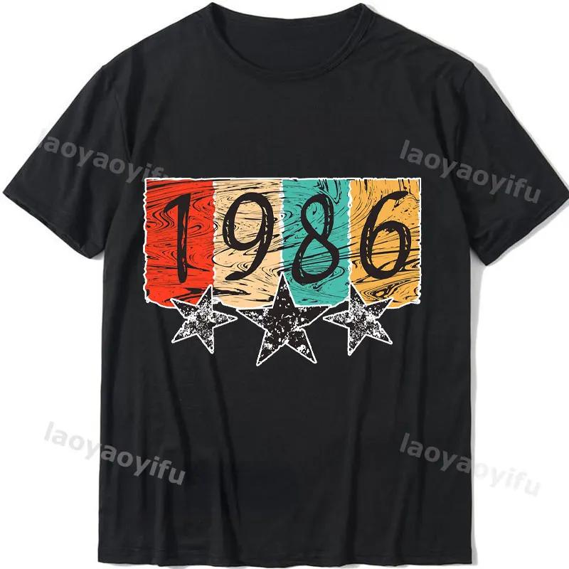 2024 Unisex Summer Tops Tshirt Vintage 1986 Classics Tshire Streetwear Printed Tshirt Top Retro Style Tshirt