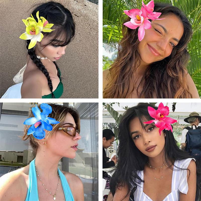 Имитация орхидеи заколки для волос богемные свадебные заколки для волос шпильки заколка для свадебных волос аксессуары