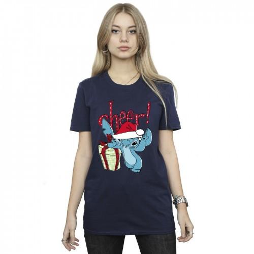 Disney Womens/Ladies Lilo And Stitch Cheer Cotton Boyfriend T-Shirt