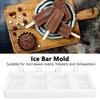 Grid Pattern Silicone Ice Cream Mold 4-Cavity DIY Ice Cream Mold Ice Bar Maker  DIY Freezer Making