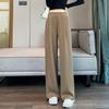 Wide-leg Pants Ice Filament Permeability Women Spring Women Elastic Waist Stright Long Wide Leg Pants Casual Female