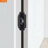 2-Pack 6 Inch Black Hidden Door Hinges,Zinc Alloy Hinges Load 40kg Door Mount Opening 180° Hinge 21.55mm for Fire Doors