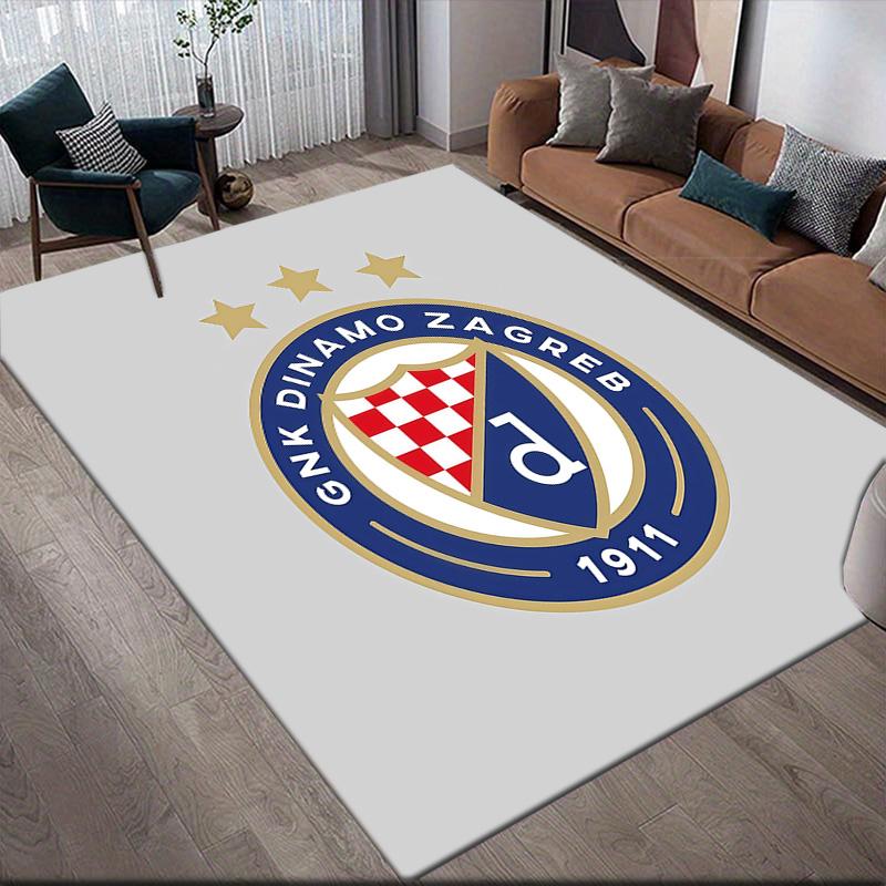 Квадратный ковер с фланелевым узором GNK Dinamo Zagreb, Ковер для гостиной, спальни, дивана, игровой комнаты, Нескользящий коврик для пола