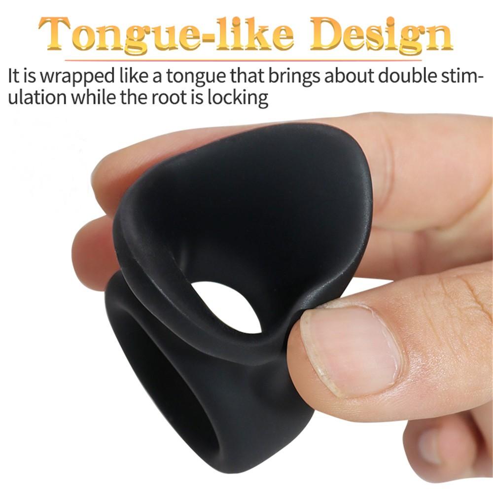 Reusable Penis Ring Scrotum Bondage Cock Ring Sex Toys for Men Chastity Cage Testicle Bondage Lock Ring Adult Sex Product Shop