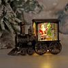 Christmas Train Luminous Water Filling Small Wind Light Desktop Ornament Scene Arrangement Props
