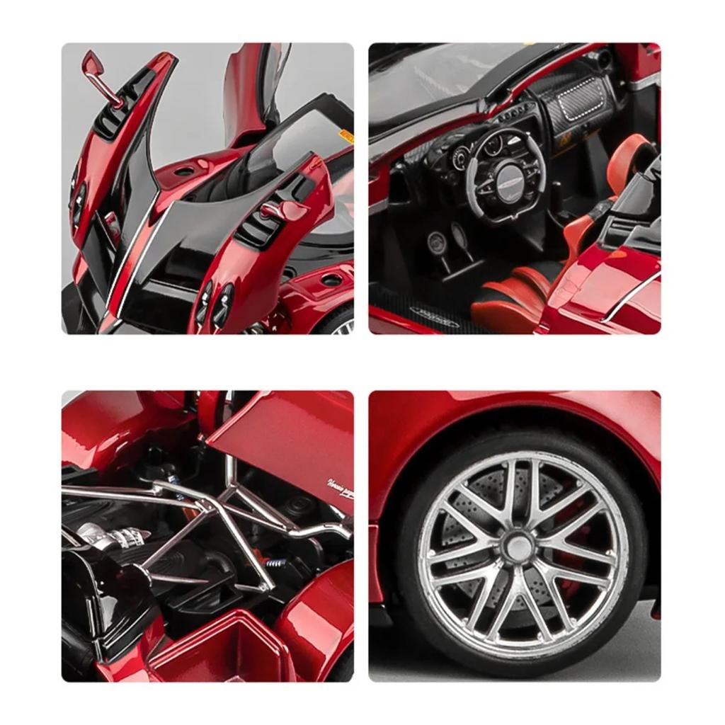 1/18 Pagani Huayra BC Сплав Спортивная Модель Металлическая Литая Модель Гоночного Автомобиля Модели Транспортных Средств Имитация Звука Света Коллекция Игрушка Подарок для Детей