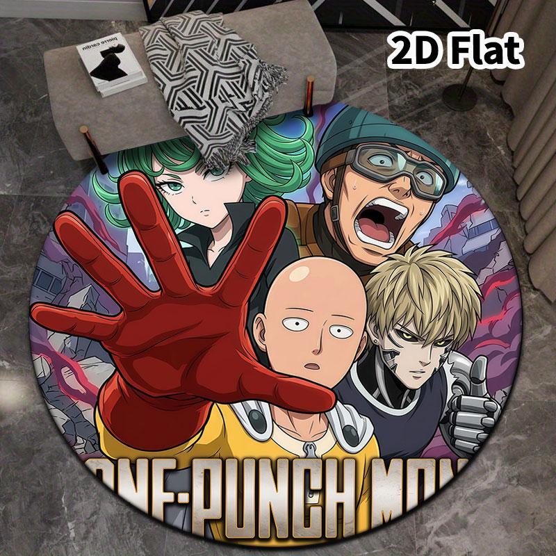 Onepunch Man Round Area Rug Carpet Rug For Living Room Bedroom Sofa Playroom Decor Nonslip Floor Mat