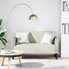 Two Seater Cream Sofa 109 cm Velvet