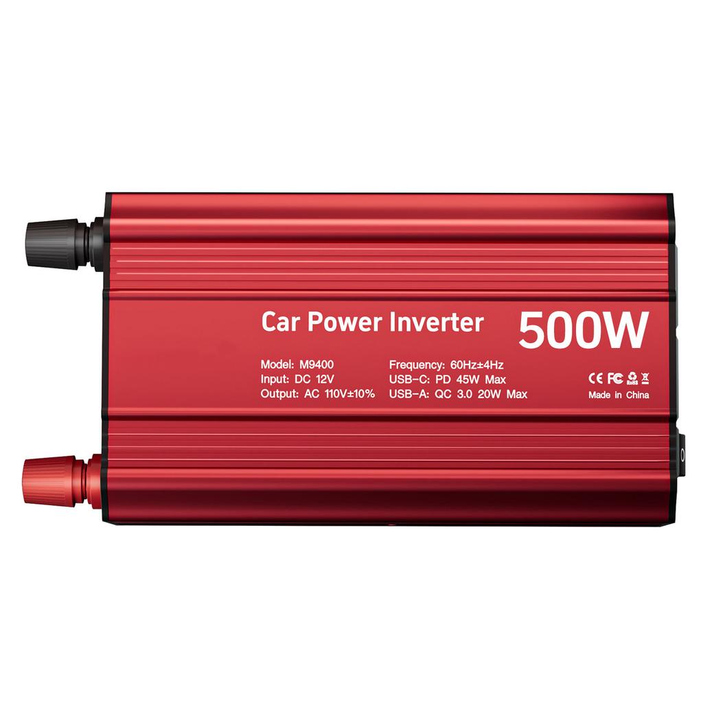 Factory Direct-sale Kadip 500W Single Phase Automotive Inverter DC12V to 110V/220V with QC3.0+PD45W Fast Charging Interface