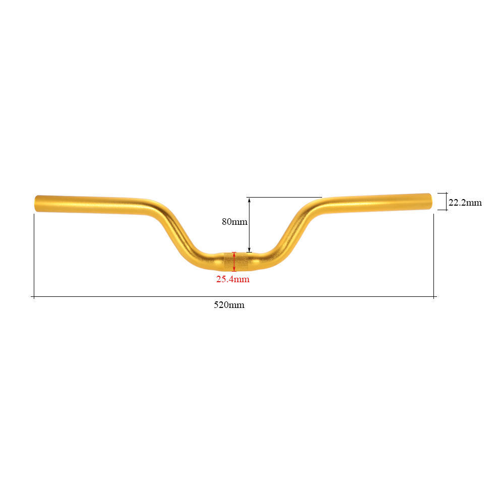 25.4*520mm Cycling Bicycle Handlebar MTB Mountain Bike Aluminum Alloy Riser Handlebar Road Bike Fixie Bicycles Riser Bar Handlebar