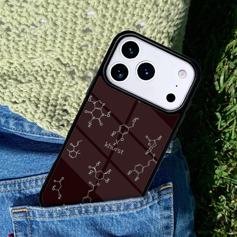 Наука Химия Кофеин Чехол для телефона Для iPhone 17 AIR 16 Pro Max 15 14 Pro 11 12 13 Ударопрочный Силиконовый Чехол