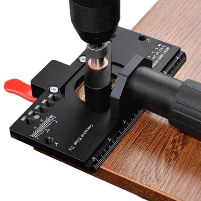 35 мм Алюминиевый сплав Направляющая для сверления Петля Смещение Петля для шкафа Комплект Джиг для отверстий для Полок Шкафа Гардероба Ручки