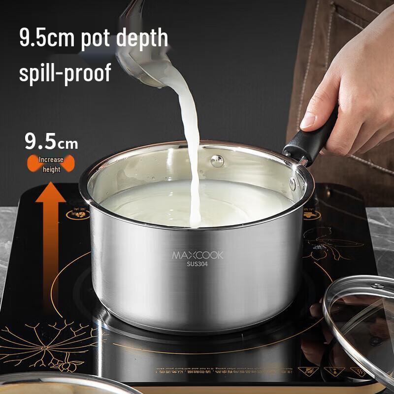 maxcook Кастрюля для молока из нержавеющей стали 304, 16 см