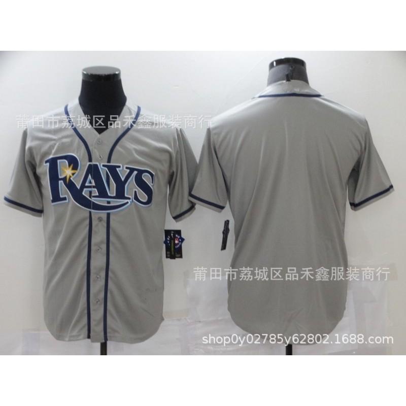 Mens Womens Customizable Blank Baseball Jersey Tampa Bay Rays 56 Kiermaier Blue Cotton Sport Shirt Basketball Training