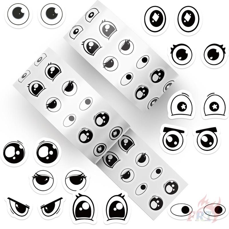 500Pcs/Roll Q Eyes Emoji Kids Rewards Stickers - DIY Scrapbooks Album Decor Sealing Label Decals