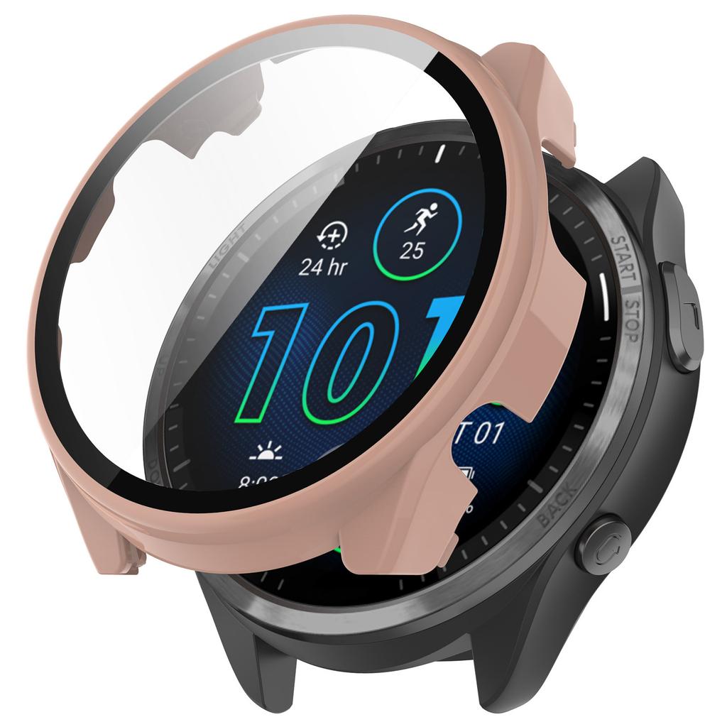 Full Protective Case For Garmin Forerunner 965 Forerunner 265 265S Screen Protector Case Cover Pc 2in1 Shell+tempered Glass Film