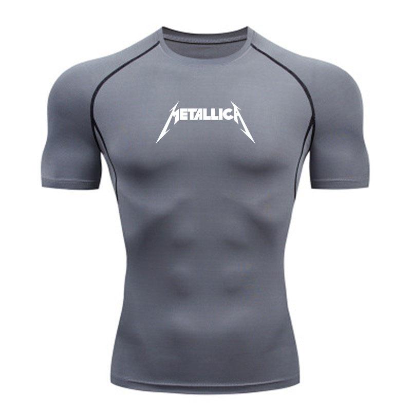 Men's Breathable Compression Workout T-shirt, Quick Dry Athl