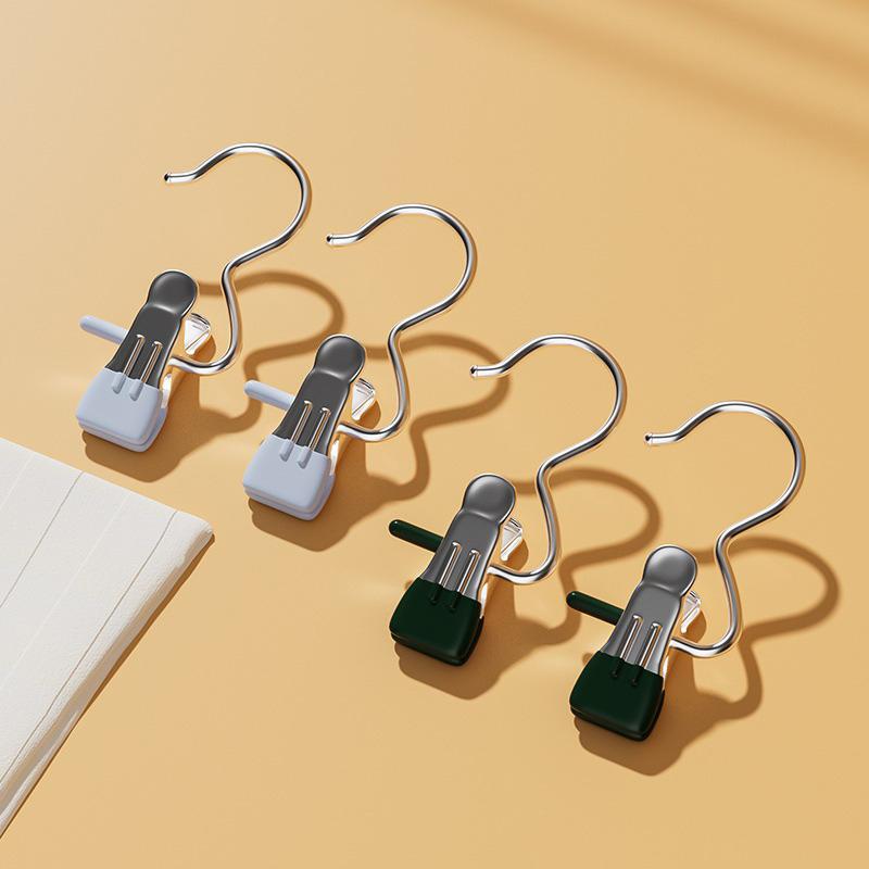 10 шт., зажим для одежды из нержавеющей стали, универсальный органайзер для обуви, прищепки для одежды, крючки для стирки, домашнее хранение одежды, полотенец