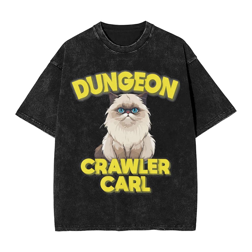 Dungeon Crawler Carl Tshirt Summer Y2k Retro Tshirts Casual Harajuku Tshirt For Man Short Sleeve Printed Tees