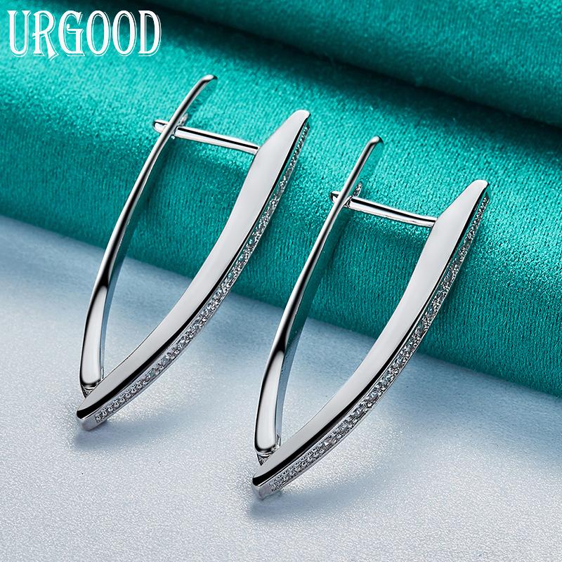 Элегантные и современные серьги из стерлингового серебра 925 пробы с цирконами AAA