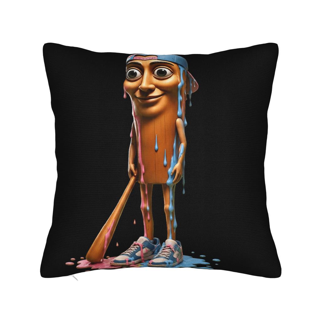 Pillow Case Tung Tung Tung Sahur John Pork Meme Brainrot Design  Pillow Cover For Office Car Home Decor Novelty Pillowcases