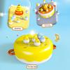 1 Set Chicken Launching Fishing Toy Rotating Turntable Cartoon Chick Bounce Catch Board Game Interactive Toddlers Educational Electric Animal Ejecting